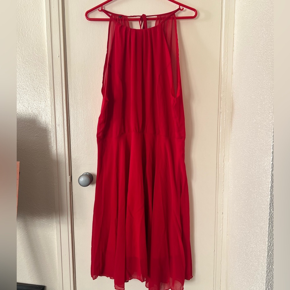 GYK Brand XXL Red Chiffon Dress
